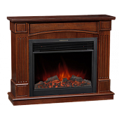 Каминокомплект Alex Bauman Marseilles (грецкий орех)+Jupiter FX Black