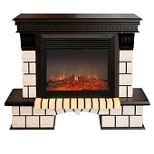 Каминокомплект Real Flame Stone New 26 (темный орех)+Moonblaze Deluxe