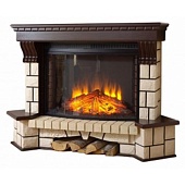 Каминокомплект InterFlame Экстер угловой (дуб)+Panoramic 33 LED FX QZ