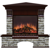 Каминокомплект Glenrich Бостон Алтай угловой (дуб)+Arte 23