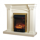 Каминокомплект InterFlame Афина (бежевый)+Majestic Brass