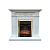 Каминокомплект Royal Flame Verona (белый дуб)+Majestic FX Brass