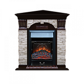 Каминокомплект Glenrich Арочный Мисхор угловой (венге)+Majestic  Black