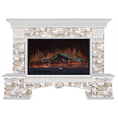 Каминокомплект Glenrich Бостон Арбат 86 (беленый дуб)+Premier S86