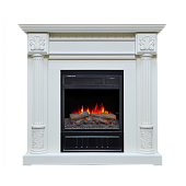 Каминокомплект Alex Bauman Athena (дуб белый)+Crystal 18