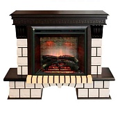 Каминокомплект Real Flame Stone New 26 (темный орех)+Leeds 26 SD