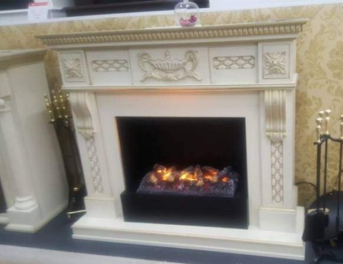 Каминокомплект Real Flame Corsica (белый дуб)+3D Cassette 630 в Химках