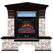 Каминокомплект Glenrich Бостон К Арбат угловой (венге)+Majestic Black