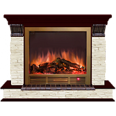 Каминокомплект Glenrich Панорама Мисхор Sharm 39 (красное дерево)+Sharm 39 BR