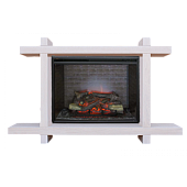 Каминокомплект Real Flame Tokio 33 (белый дуб)+Leeds 33 SDW