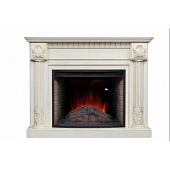 Каминокомплект Alex Bauman Athena (белый дуб с золотом)+Crystal 34 FX