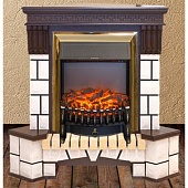 Каминокомплект Real Flame Stone Corner New (античный дуб)+Fobos Lux BR S