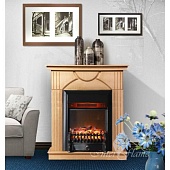 Каминокомплект InterFlame Arcadia (светлый дуб)+Majestic Black