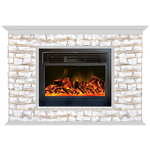 Каминокомплект Glenrich Пафос Алтай 28 (беленый дуб)+Newflame