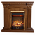 Каминокомплект InterFlame Афина (темный дуб)+Majestic Brass