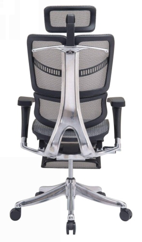 Ортопедическое кресло Expert Fly Серое с подножкой