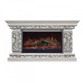 Каминокомплект Glenrich Лорд Карелия 86 (беленый дуб)+Premier S86