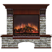 Каминокомплект Glenrich Бостон Алтай (красное дерево)+Arte 23