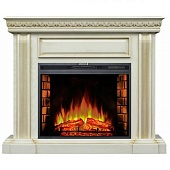 Каминокомплект Alex Bauman Venice универсальный (дуб белый с золотом)+Crystal 29 FX