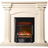 Каминокомплект InterFlame Афина (бежевый)+Fobos Black