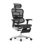 Ортопедическое кресло Falto Ergohuman 2 Elite с подножкой Черное