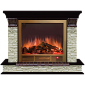 Каминокомплект Glenrich Панорама Грот однотонный Sharm 33 (венге)+Sharm 33 BR