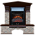 Каминокомплект Glenrich Бостон К Грот цветной угловой (дуб)+Majestic Black