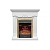 Каминокомплект Alex Bauman Tiffany (белый)+Majestic Brass