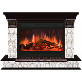 Каминокомплект Glenrich Панорама Карелия 33 (дуб)+Premier S33